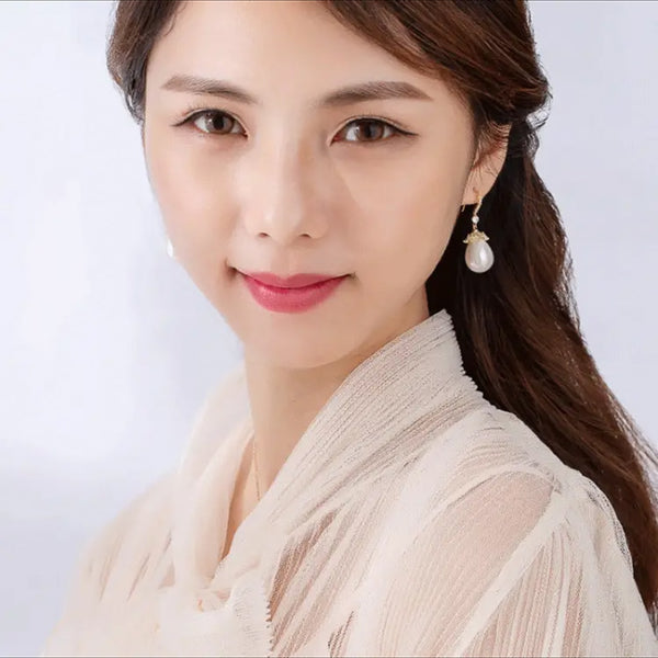 Gorgeous Imitation Pearl Drop Earrings For Women Engagement Wedding Earrings