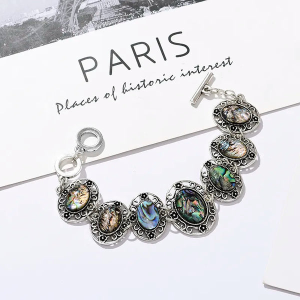 Pulseras y brazaletes vintage étnicos de concha natural para mujer