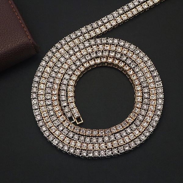 Iced Out Bling AAA Zircon 1 Row Tennis Chain Necklace