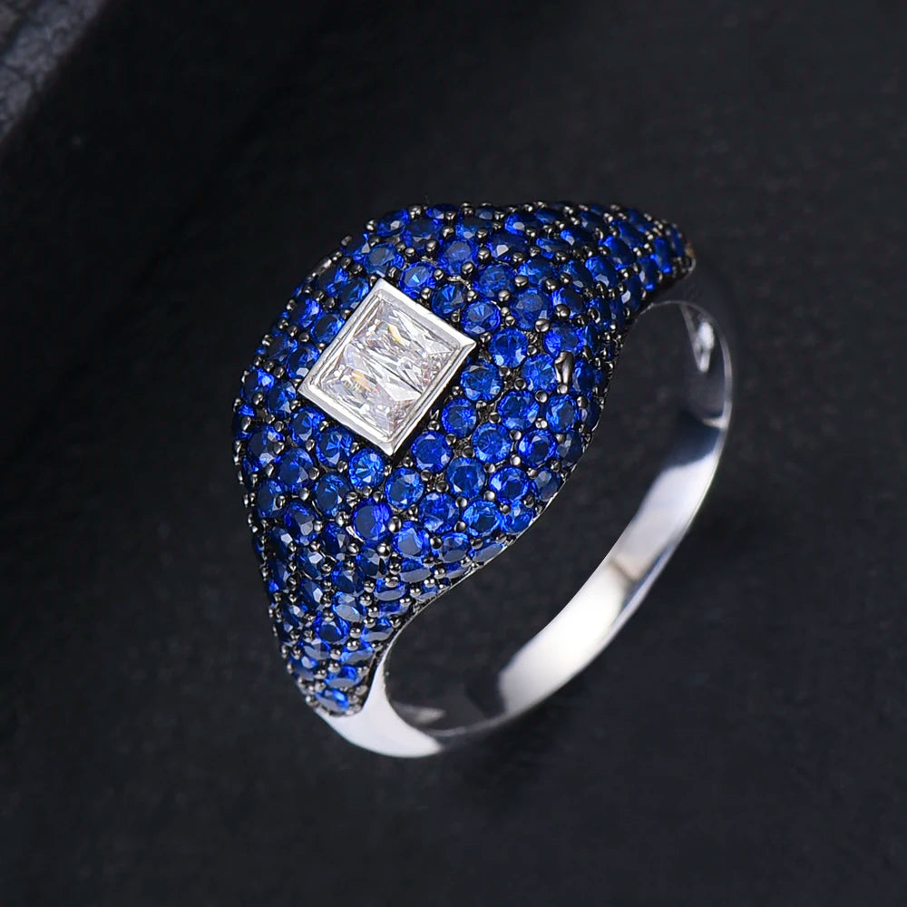 New Trendy Heart Stackable Chic Ring AAA Cubic Zircon For Women