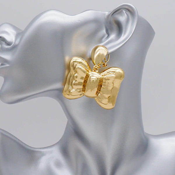 Jewelry Bow shape Geometric Earrings Big Earrings Copper African Statment Earrings