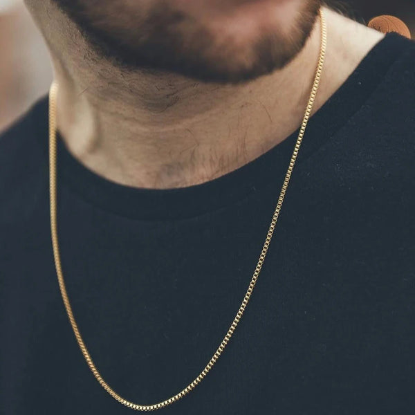 Figaro Necklace Men,Stainless Steel Curb Chain, Man Necklace