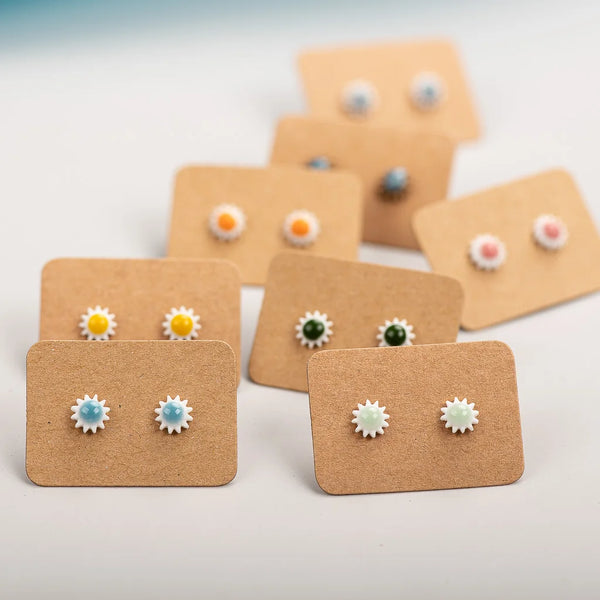 Special Plant Series Sunflower Ceramic Earrings
