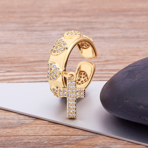 Classic Fashion Jewelry Adjustable Open Zircon Rings