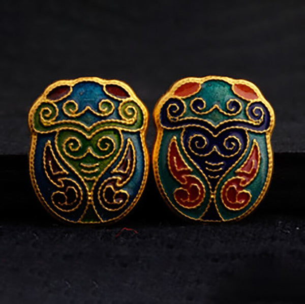 Original design Chinese culture enamel porcelain craft pendant