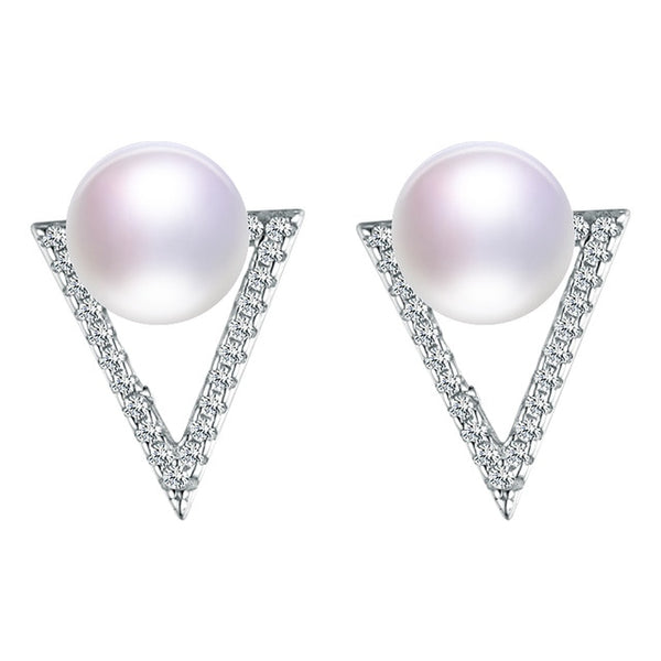 New Arrival 925 Sterling Silver Earrings Natural Freshwater Pearl Drop Earring