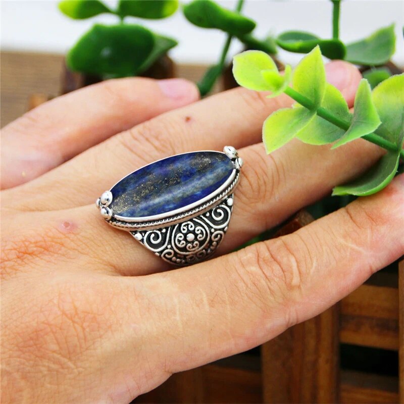 Irregular Lapis Lazuli Rings