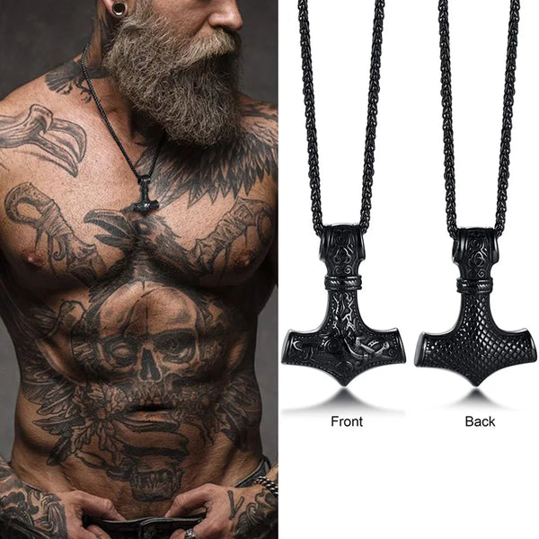 Mjolnir The Hammer of Thor Norse Pagan Symbol Pendant Necklace