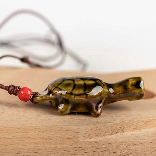 Ceramic Tortoise Whistle Pendant Gifts For Children