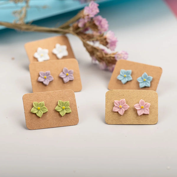 Cute Little Flowers Of Forest Elements Ceramic Earrings