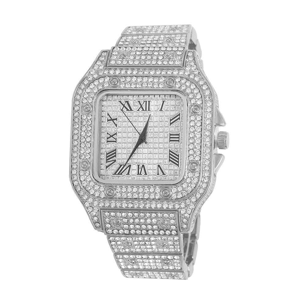 Mens Watch Top Brand for Men Women Luxury Iced Out Watch