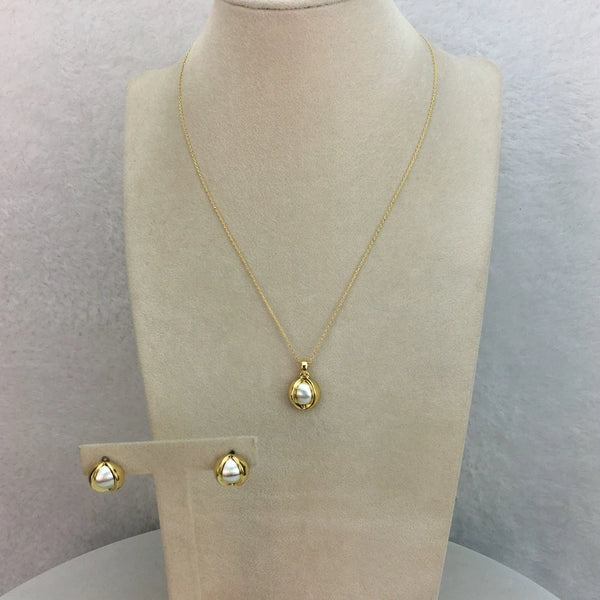 Colgante de bisutería fina con pendientes para mujer