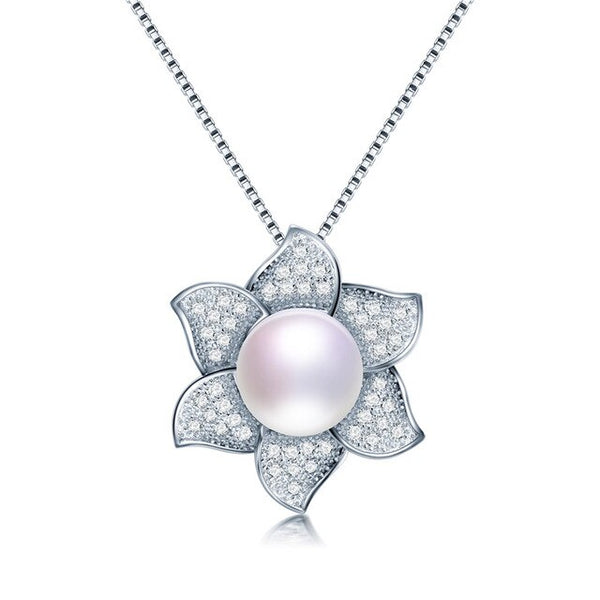 Collar de perlas naturales de agua dulce para mujer