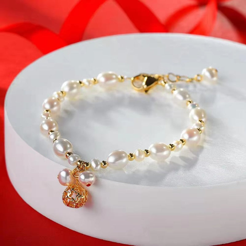 New Arrival Natural Coloful Freshwater Pearl Charm Bracelets For Women