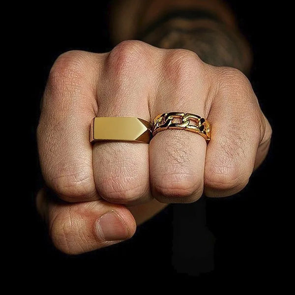 Flat-Top' Ring for Men Stainless Steel Male Jewellery