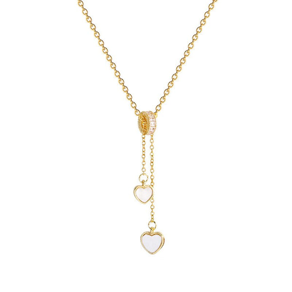 316L Stainless Steel Niche Design Love Shell Girl Necklace