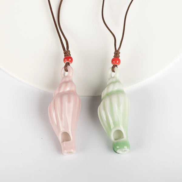 Ceramic Conch Whistle Pendant Gifts For Children
