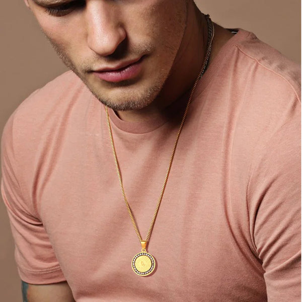 Men's Bible Verse Prayer CZ Necklace