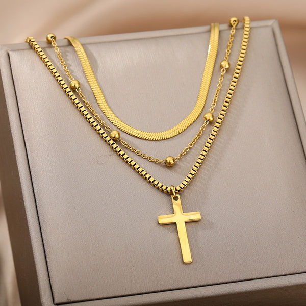 Multilayer Heart Pendant Necklace For Women