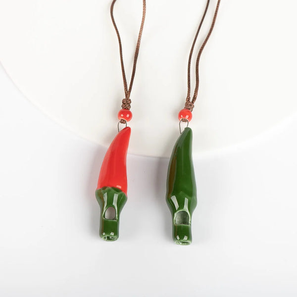 Ceramic Chili Whistle Pendant Gifts