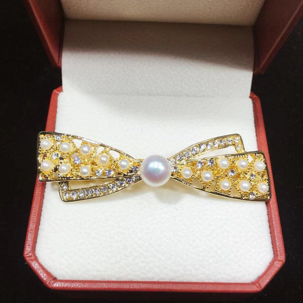 Pearl Beads Hair Clip for Woman Freshwater Pearl Jewelry Barrette