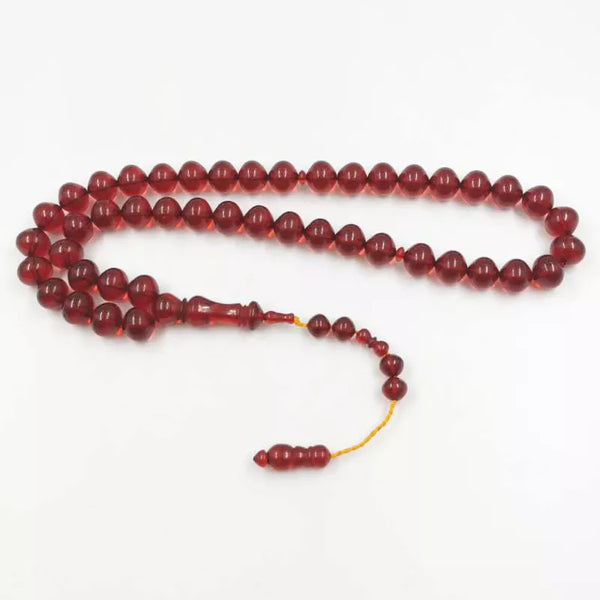 Rosario musulmán de resina roja Tasbih de 45 cuentas, borla especial, regalo de Eid Ramadán