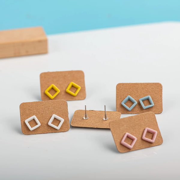 Small And Cute Porcelain Multicolor Earrings