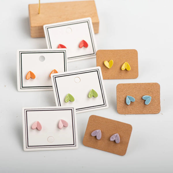 Small And Cute Porcelain Multicolor Earrings Anti-allergic