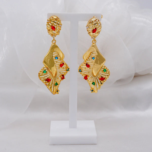 Fashion Gold Color Indian Earring Crystal Gothic Accessories Earring For Women