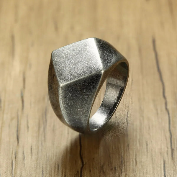 Men's Flat-Top Signet Ring for Men Jewelry