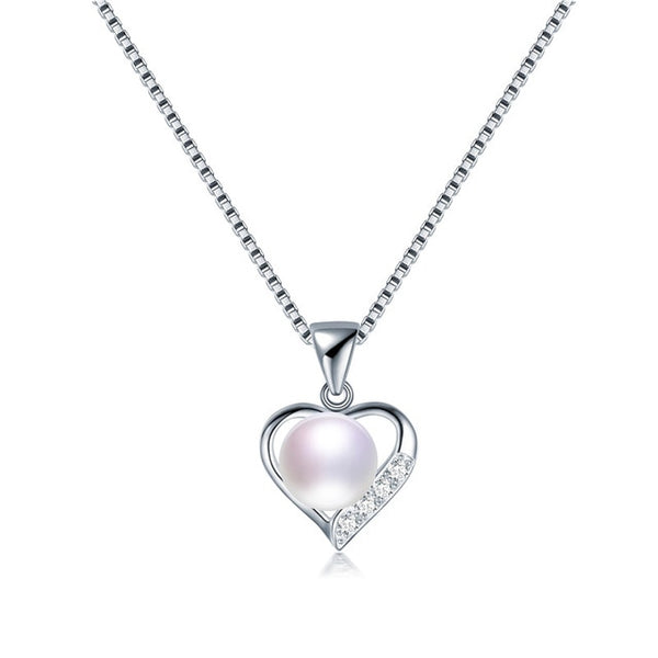 Nuevo colgante de circonita en plata de ley 925 con forma de corazón de amor personalizado.