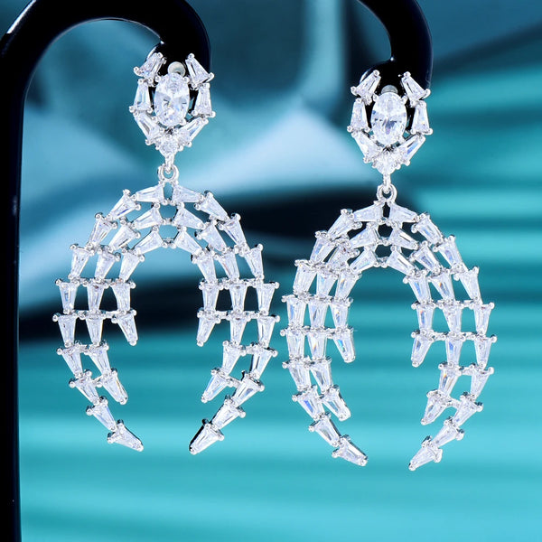 Trendy DIY Shiny CZ Original Pendant Earrings for Women Girl