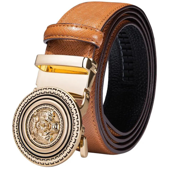 Cinturones de hombre nuevos con correas de cuero negro, marrón, azul, blanco y verde.