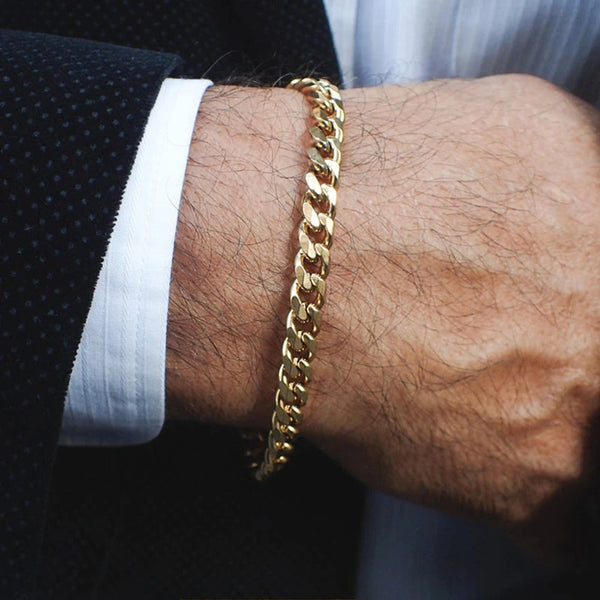 Mens Bracelet, Miami Cuban Link Chain Bracelet