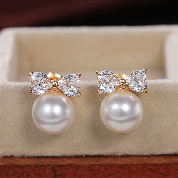 Simple Fashion Imitation Pearl Stud Earrings