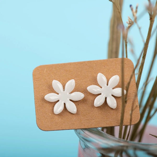 Special Plant Series Cute Flowers Ceramic Earrings