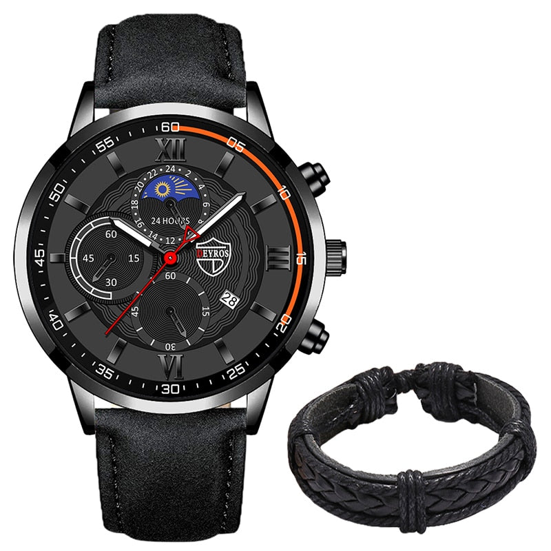 Men Sport Watch Luxury Stainless Steel Quartz Wristwatch Man