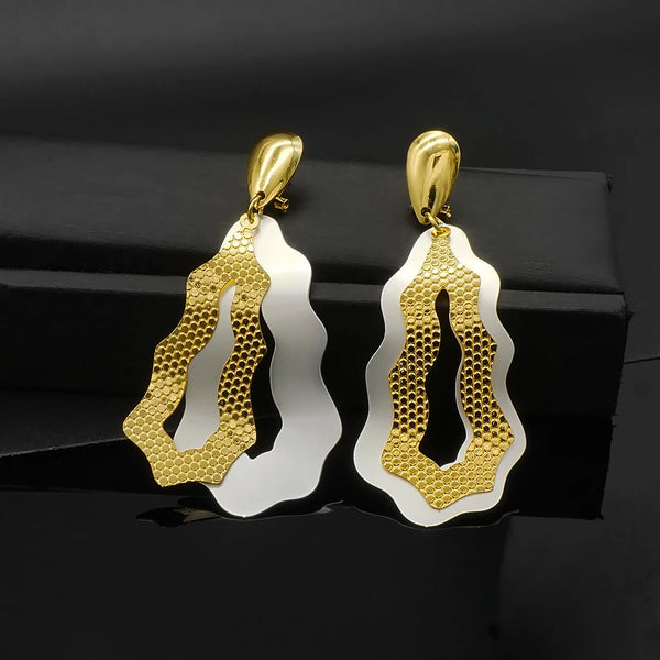Fashion Tree Shape Drop Earrings Jewelry Gold Color Rhinestone Earring