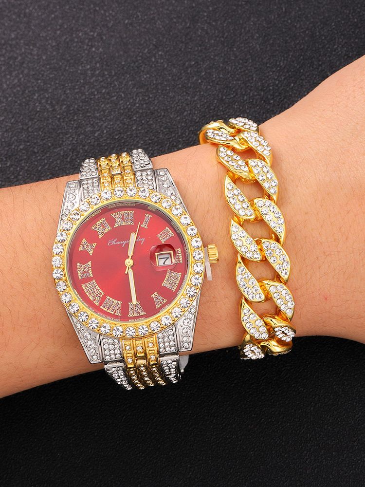 NEW Diamond Men Watches Gold Watch Ladies Wrist Watches