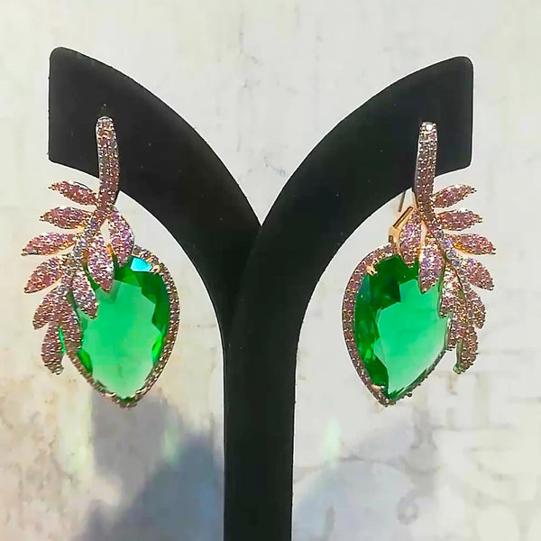 High Quality Luxury Statement Drop Earring Women Clear Green Yellow Mirco CZ Paved Cubic Zircon Bridal Wedding Jewelry 2022 New