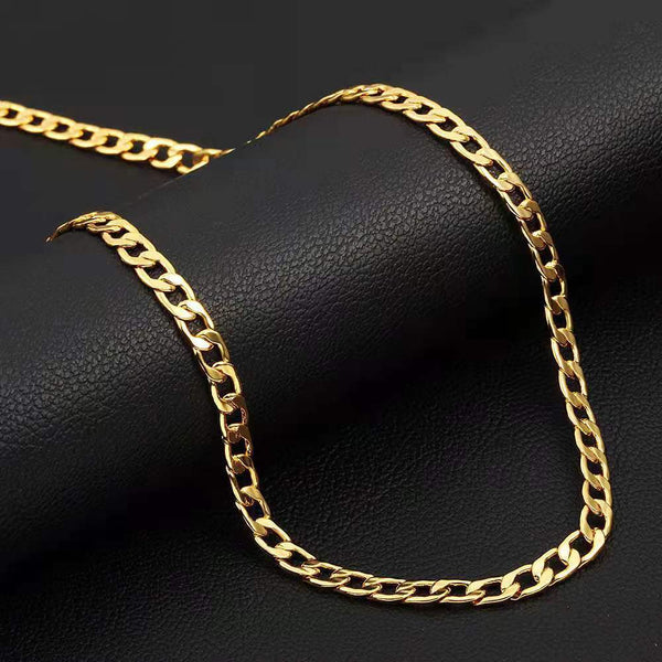 316L Stainless Steel Plain Circle Cuban Chain Street Style Hot Punk Fashion Woman