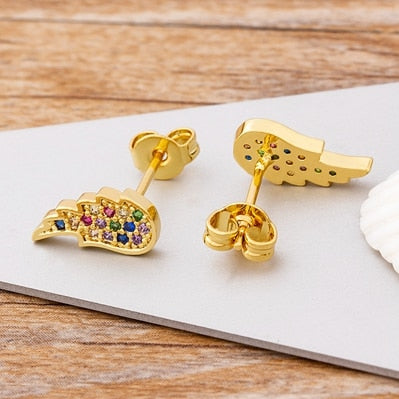 Pendientes de circonita cúbica con forma de garra, estilo coreano, 11 estilos, para mujer
