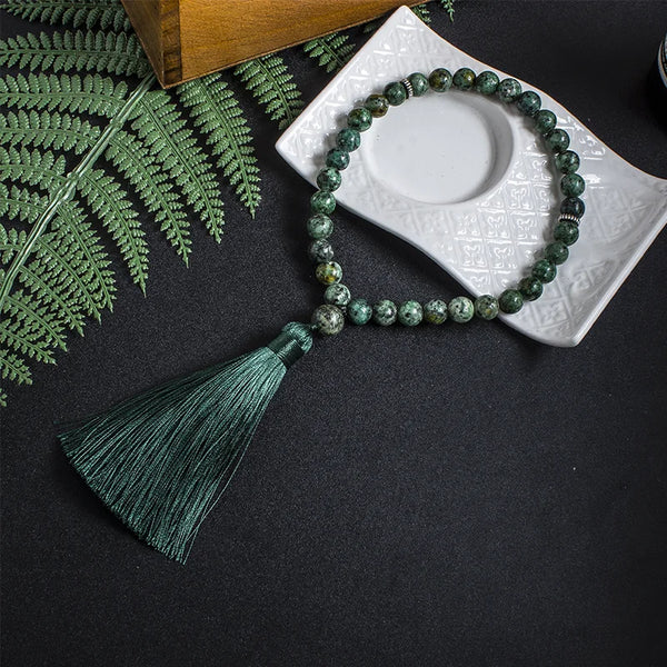 Pulsera islámica musulmana Tasbih de turquesa africana de 8 mm con 33 cuentas para hombre y mujer