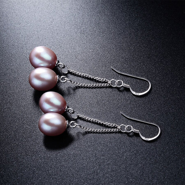 Natural Freshwater Pearl Tassels Drop Earrings