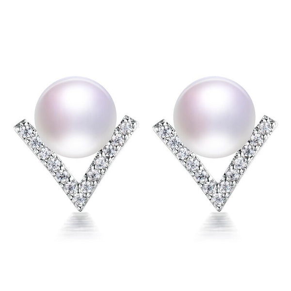 Pendientes de perla 100% auténtica para mujer, joyería fina