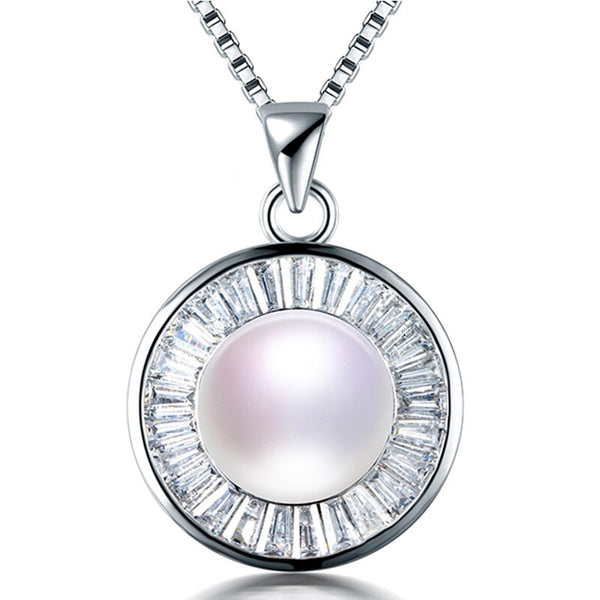 Collar de perlas de agua dulce naturales 100 % auténticas de alta calidad para mujer
