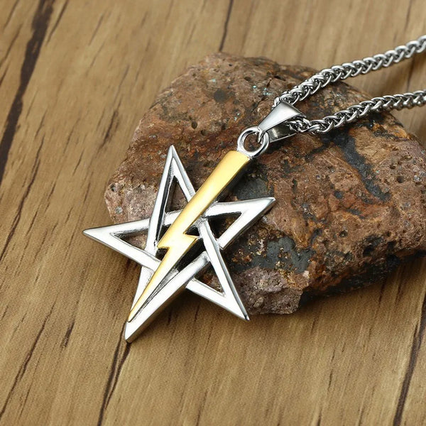 CHURCH OF SATAN SIGIL OF ANTON LAVEY STAINLESS STEEL PENDANT