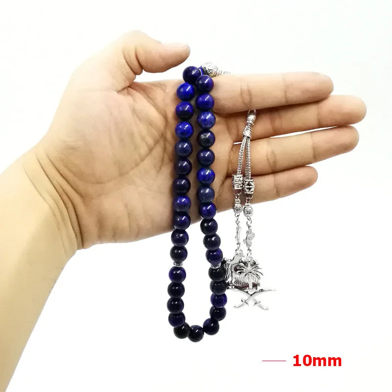 Saudi Arabia Rosary and United Arab Emirates Tesbih Natural Lapis Lazuli Tasbih gfit