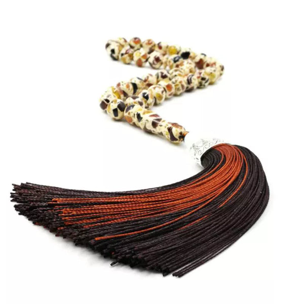 Olor Tasbih resina rosario cuentas de oración musulmana misbaha algodón borla regalo