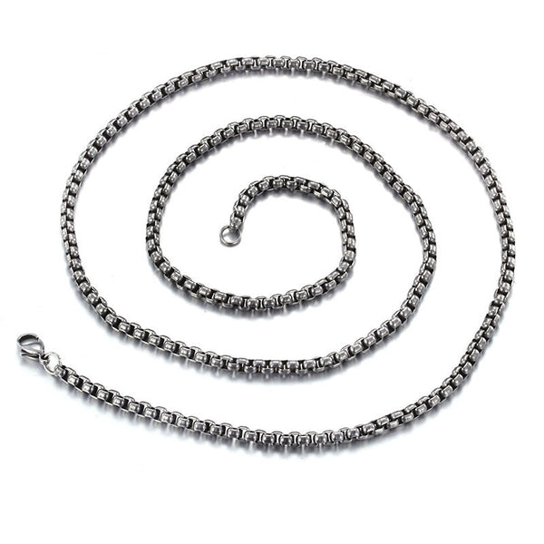 Collares de cadena de bambú para hombre de 23/30 pulgadas de largo.